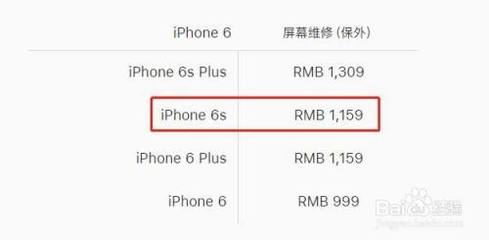 换iphone6外屏多少钱