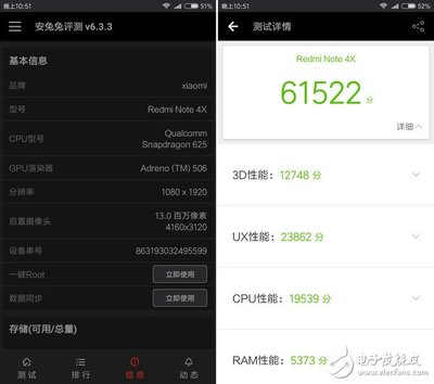 红米4x的安兔兔跑分多少钱