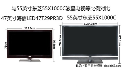 50与55寸电视长宽多少