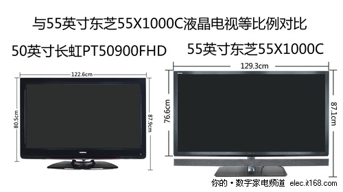 50与55寸电视长宽多少