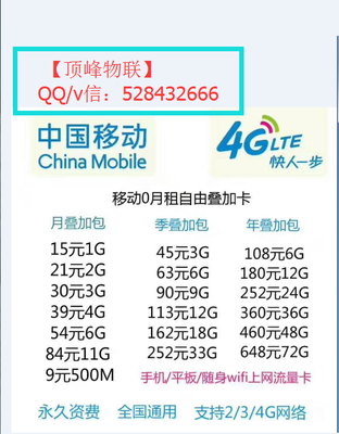 中国移动4g网速是多少钱一年