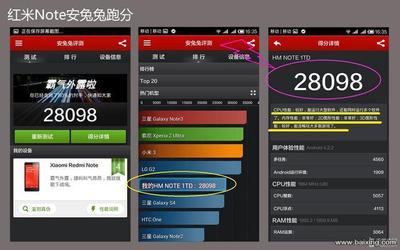 红米note 2安兔兔跑分多少