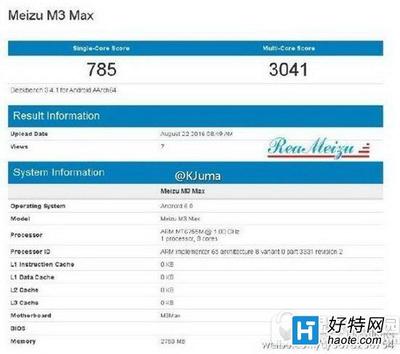 m3处理器跑分多少