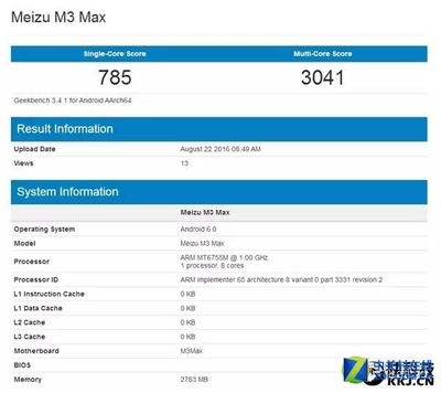 m3处理器跑分多少