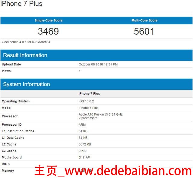 苹果7系统10.3多少g